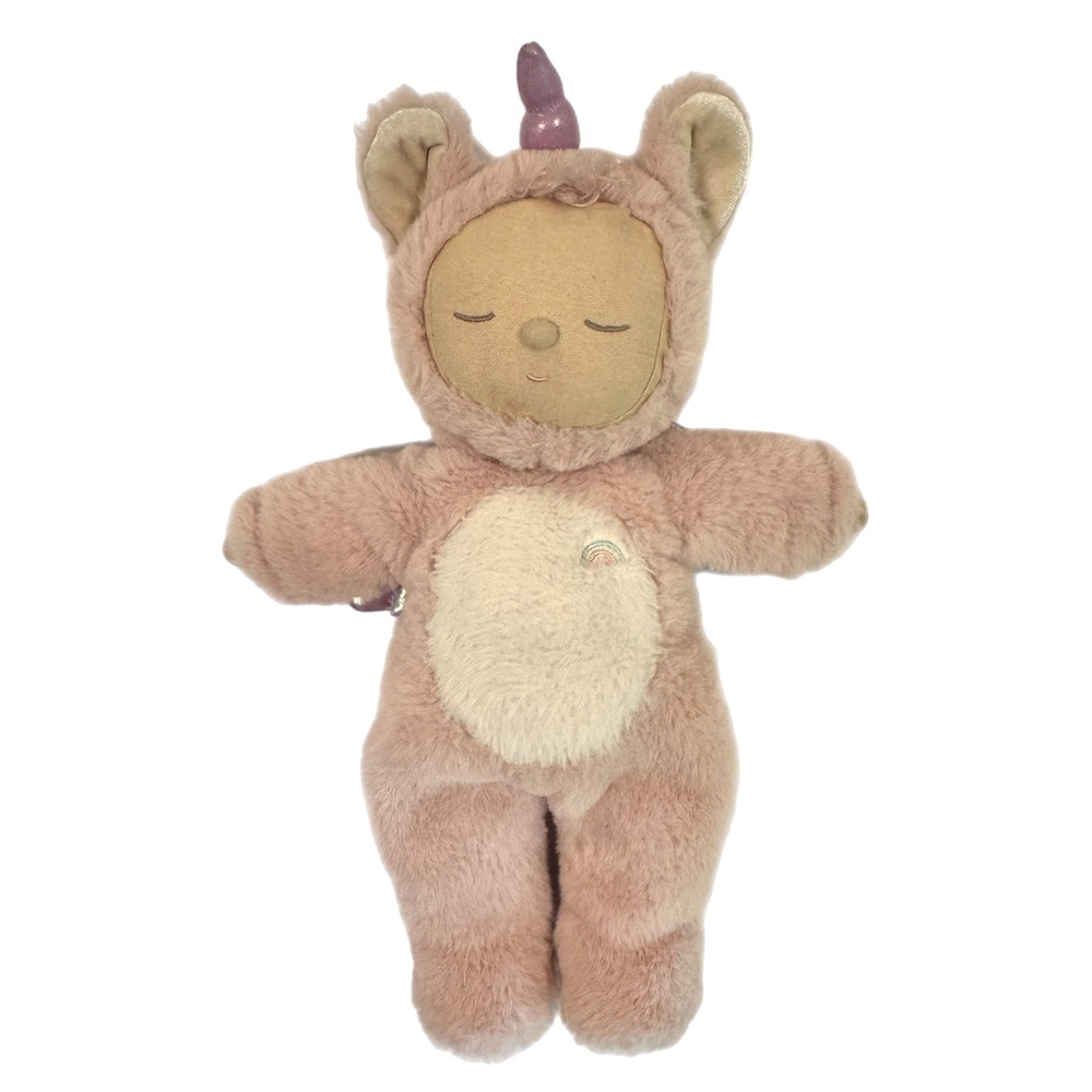 Olli Ella Cozy Dinkum Moppet Unicorn Plush Doll Pink Wings Sugarpie limited